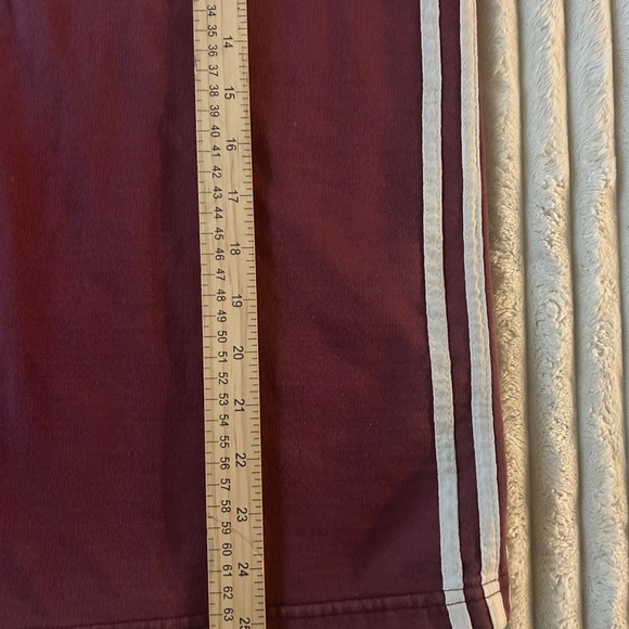 Adidas Red V-Neck 90’s Vintage Long Sleeve Thick Shirt - Picture 5 of 9